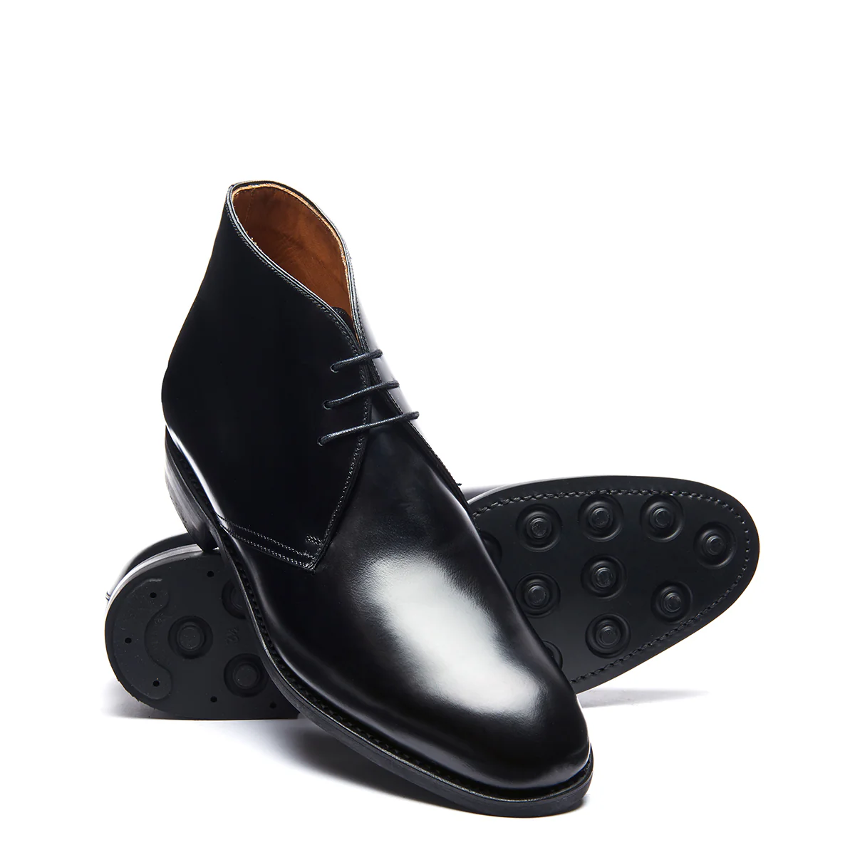Black Hi-Shine 3 Eye Chukka Boot - Image 2