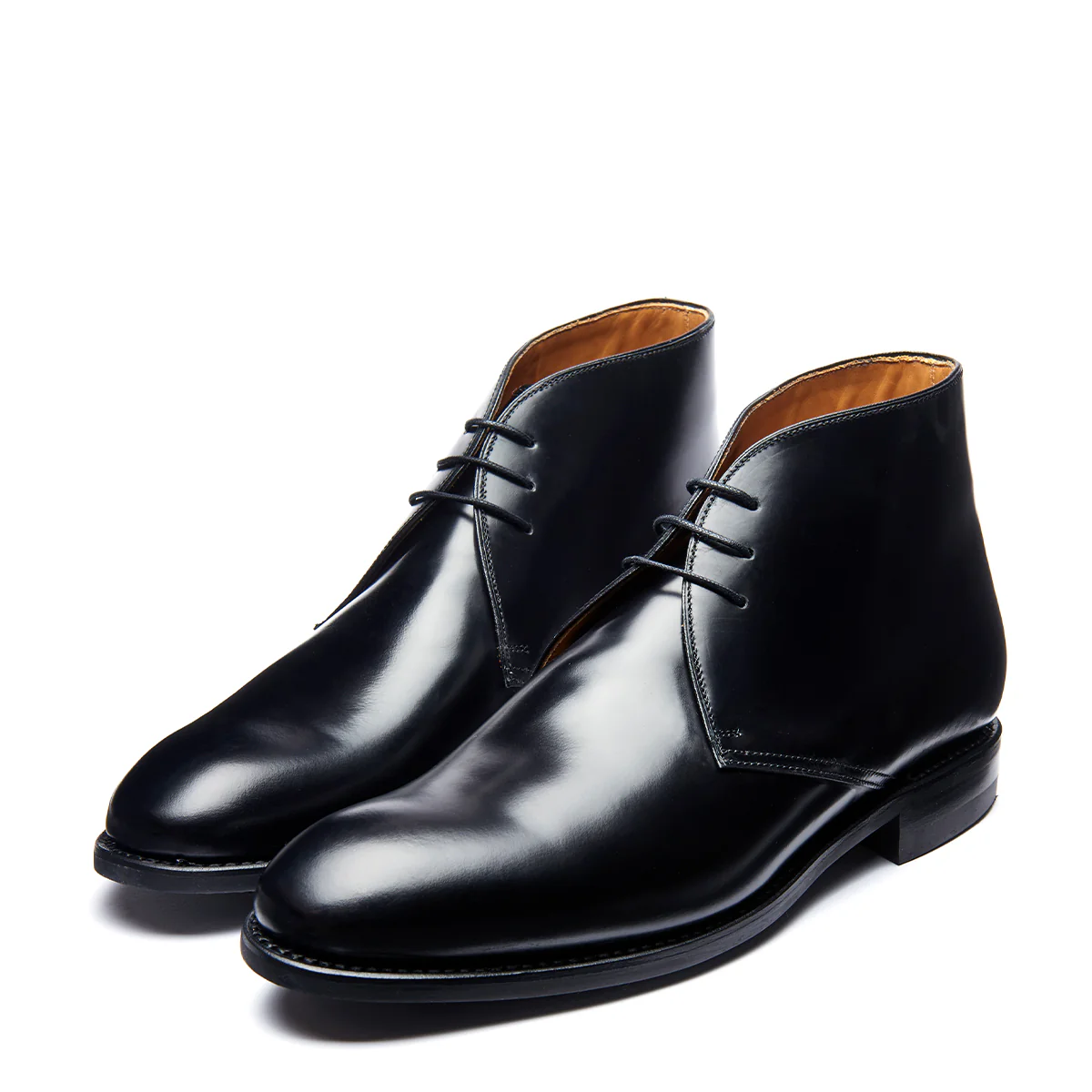 Black Hi-Shine 3 Eye Chukka Boot - Image 3