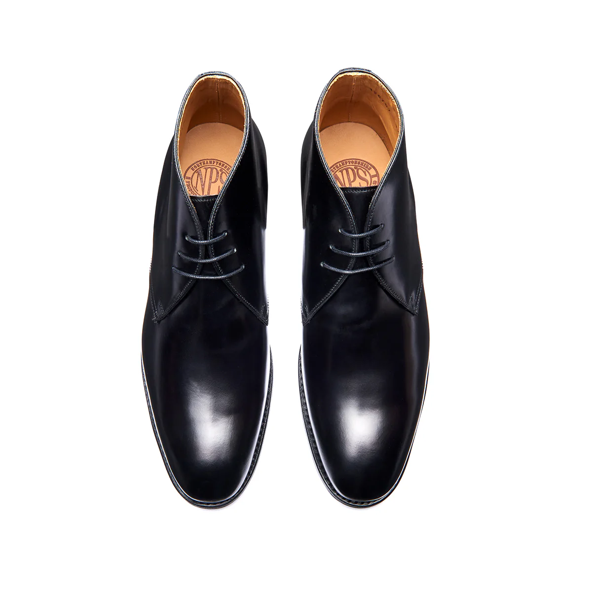 Black Hi-Shine 3 Eye Chukka Boot - Image 4