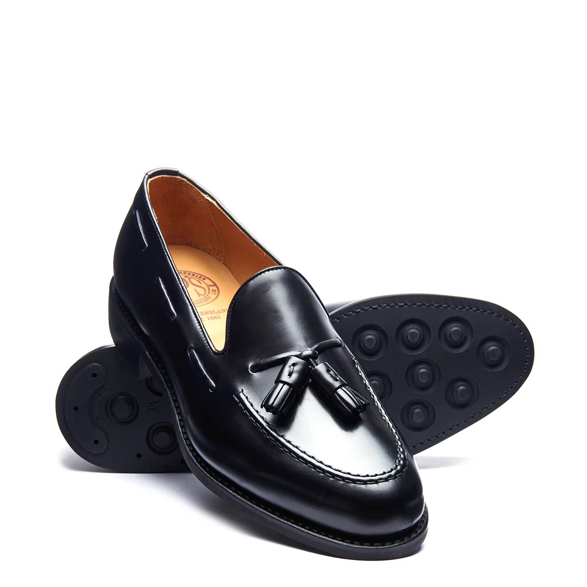 Black Hi-Shine Tassel Loafer - Image 2