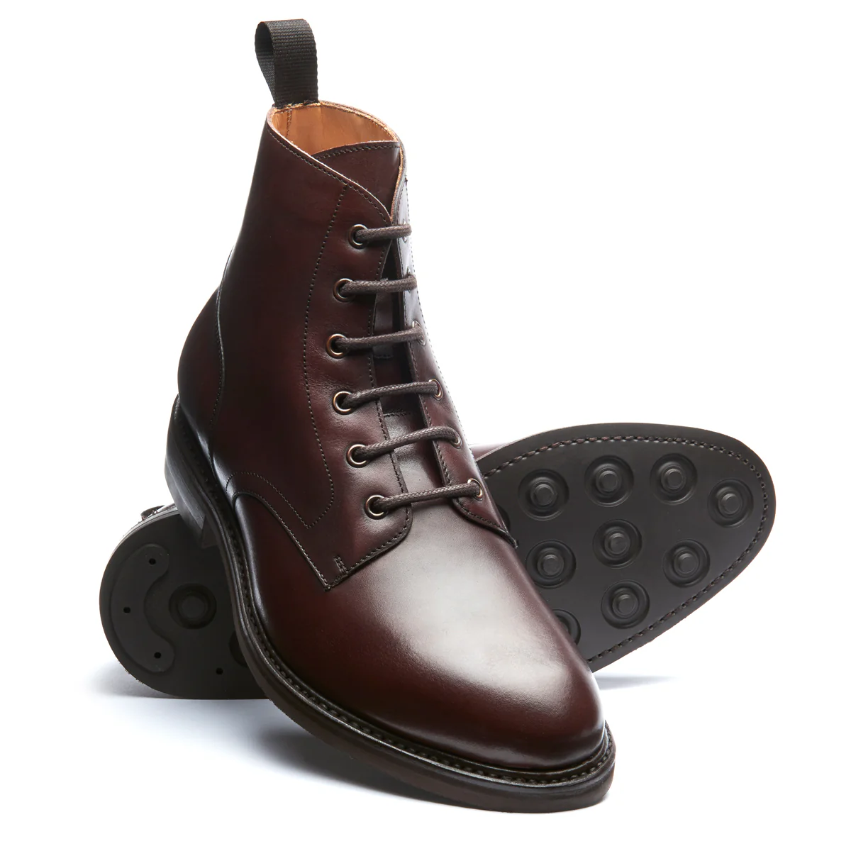 Walnut Brown Calf 6 Eye Derby Boot - Image 2
