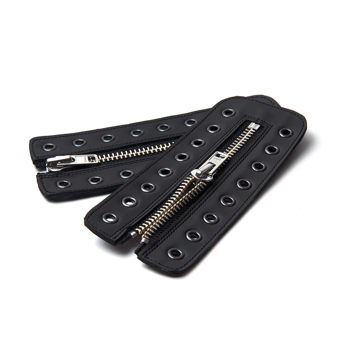 Black Greasy 8 Eye Derby Boot & Zip Guard - Image 3