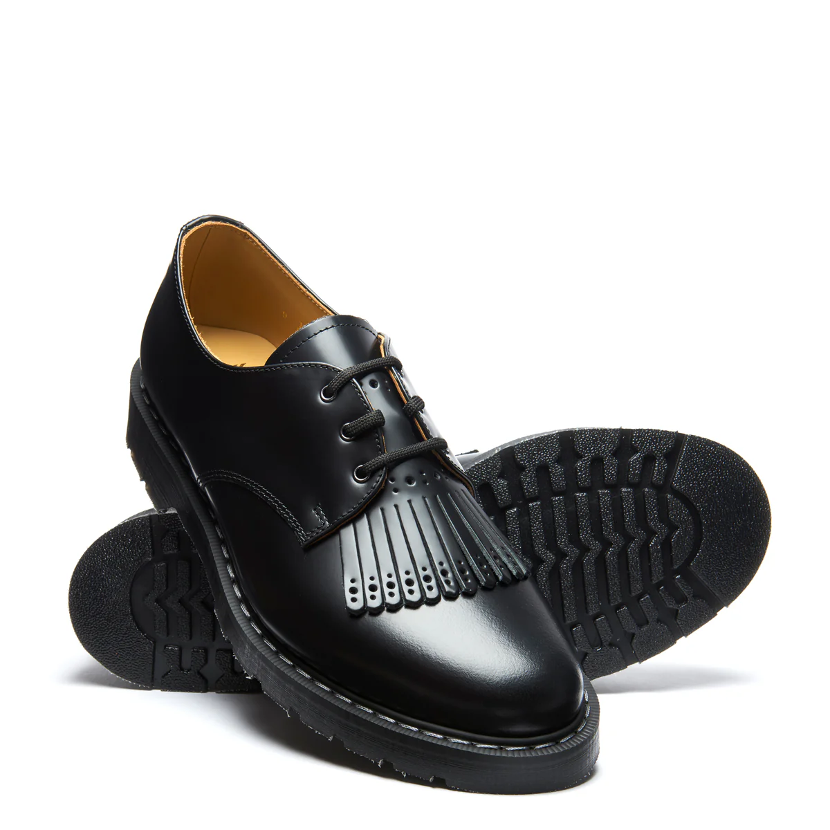 Black Hi-Shine Gibson Shoe & Brogue Kiltie - Image 4
