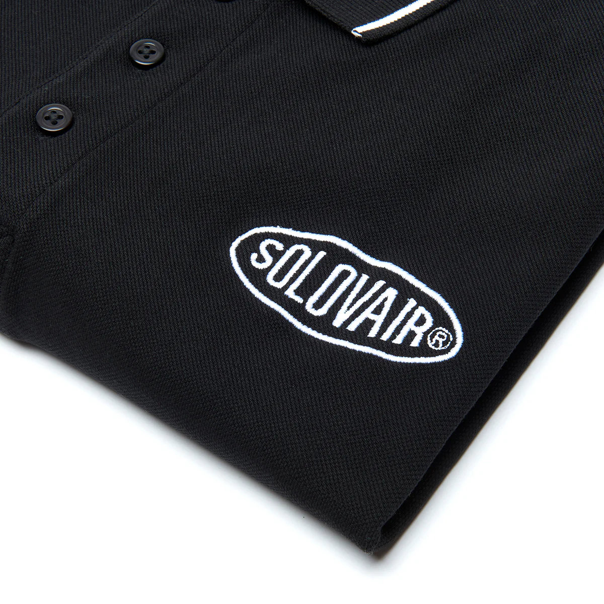 Solovair S/S Polo Shirt - Black - Image 6