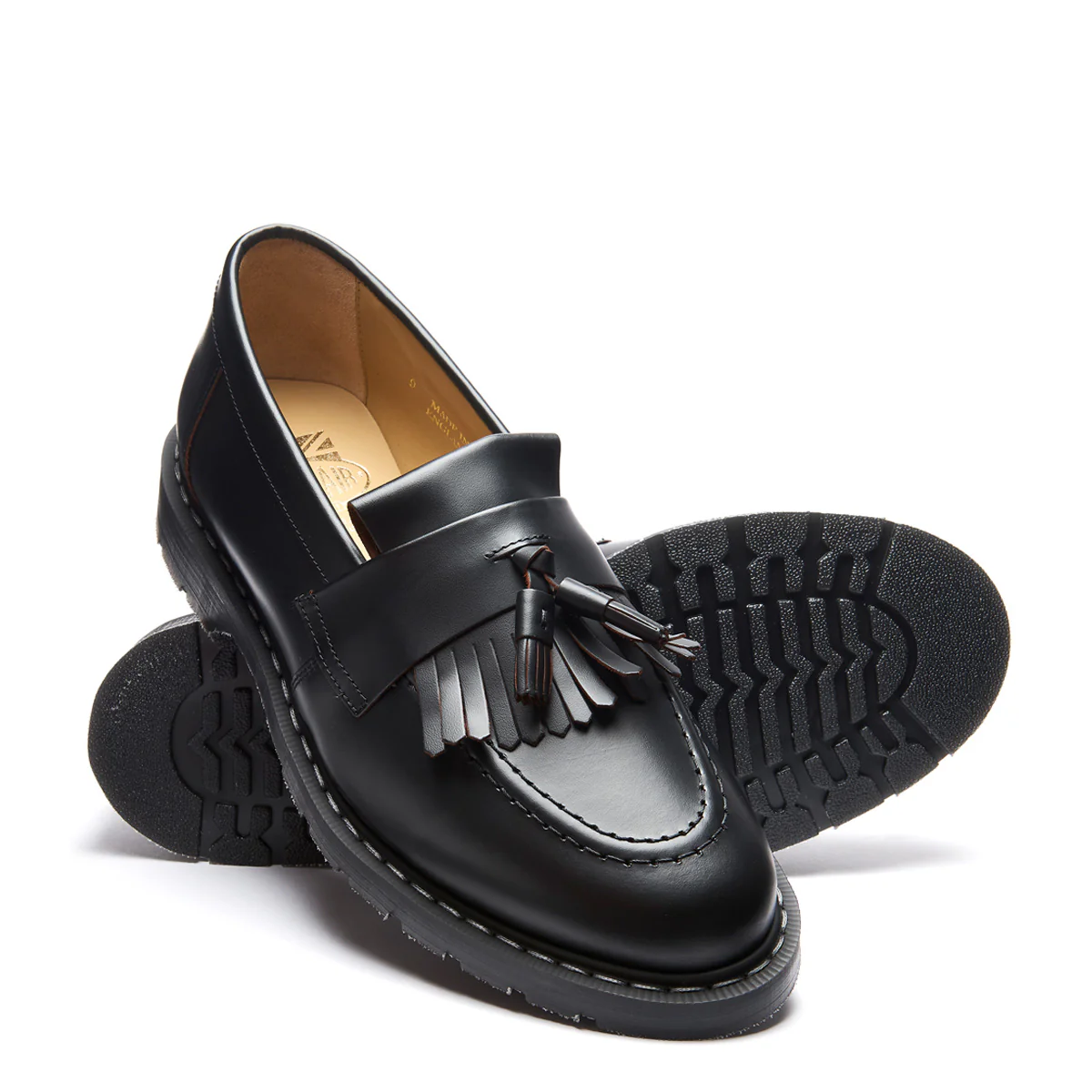 Black Fine Grain Tassel Loafer - Image 2