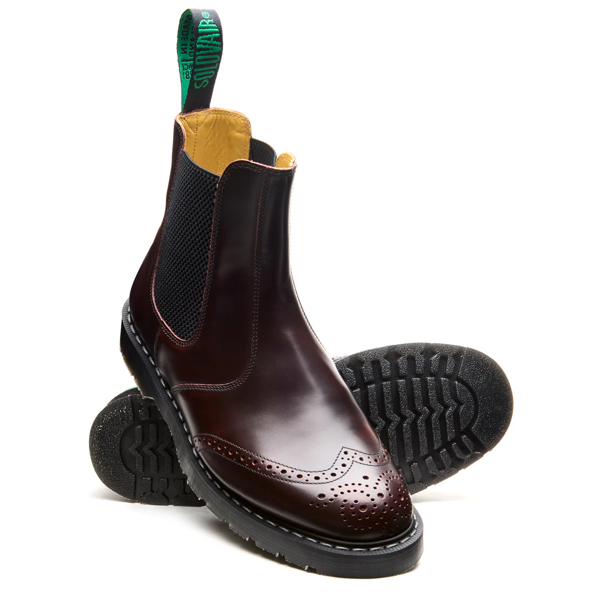 Burgundy Rub-Off Dealer Brogue Boot - Image 2