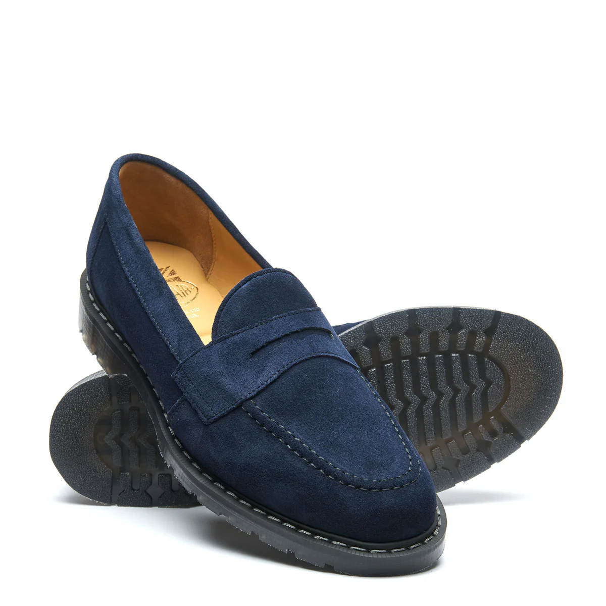 Navy Suede Penny Loafer - Image 2