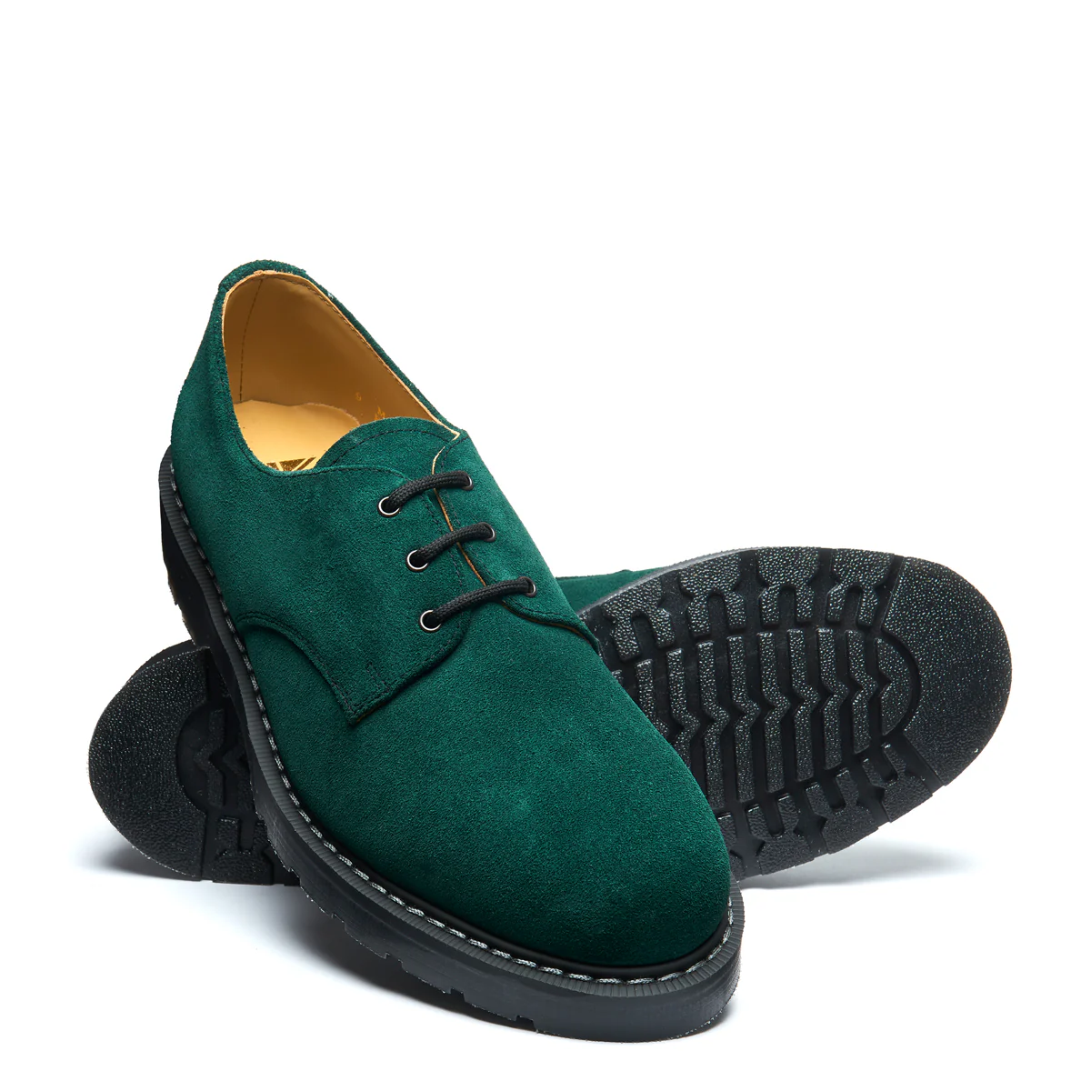 Green Suede 3 Eye Gibson Shoe - Image 2