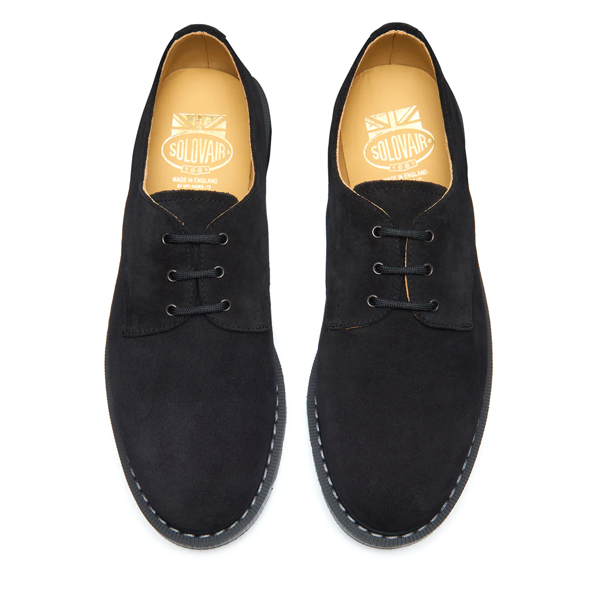 Dark Navy Suede 3 Eye Gibson Shoe - Image 3