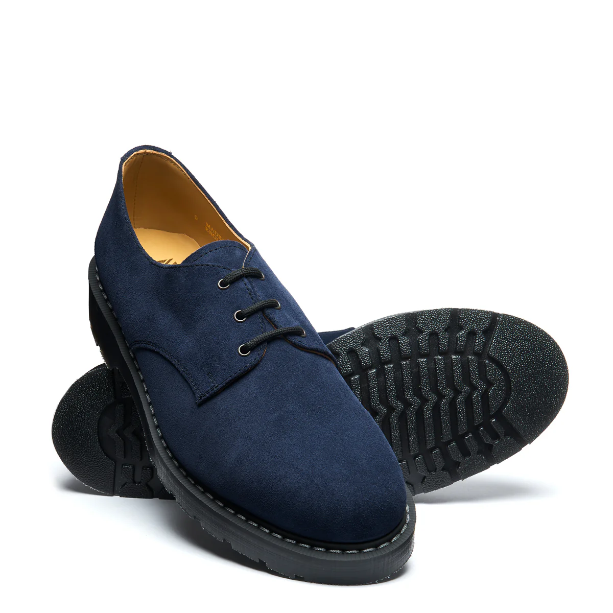 Navy Suede 3 Eye Gibson Shoe - Image 2
