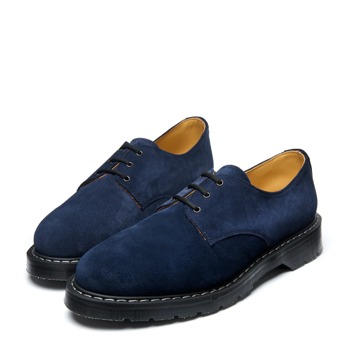 Navy Suede 3 Eye Gibson Shoe - Image 4