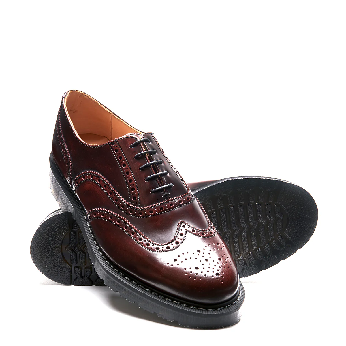 Burgundy Rub-Off English Brogue Shoe - Image 2