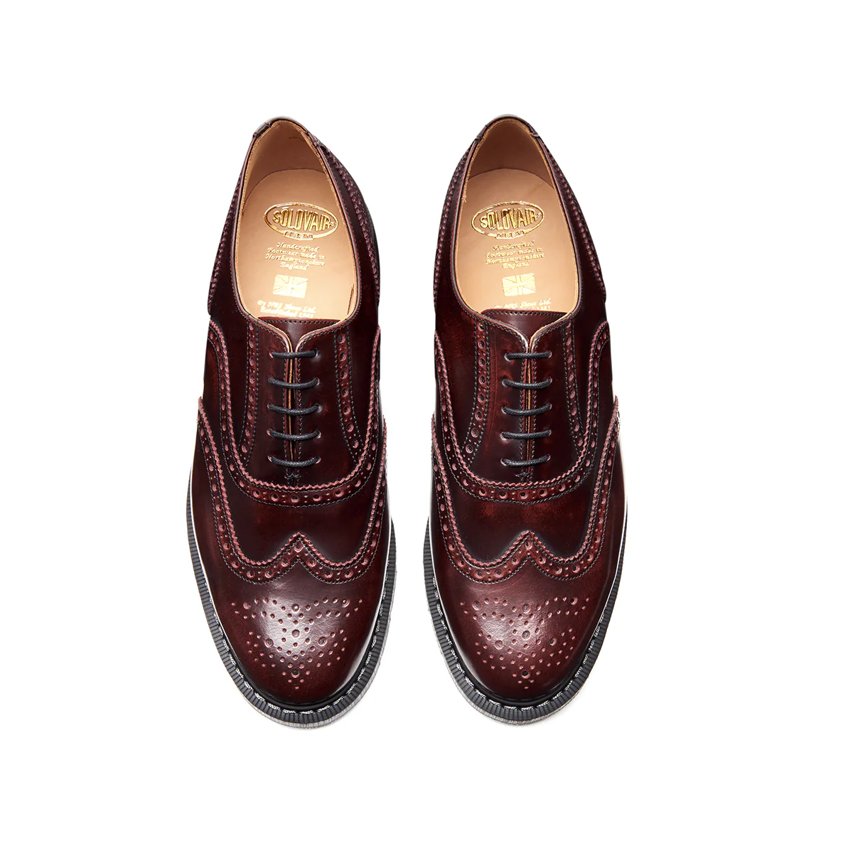 Burgundy Rub-Off English Brogue Shoe - Image 4