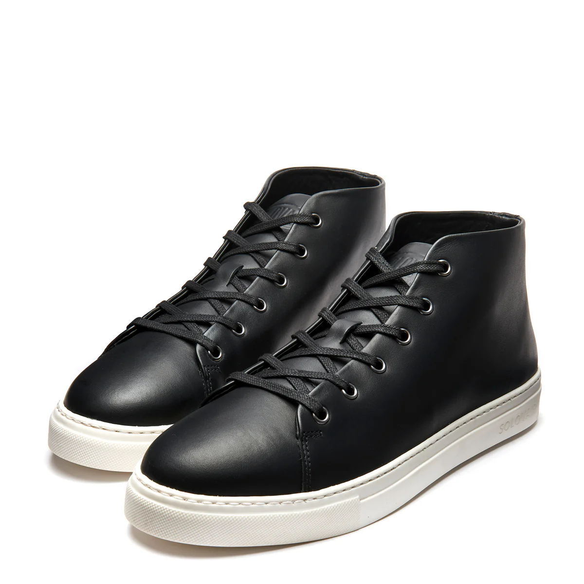 Black Calf High Top Sneaker (White Sole) - Image 4