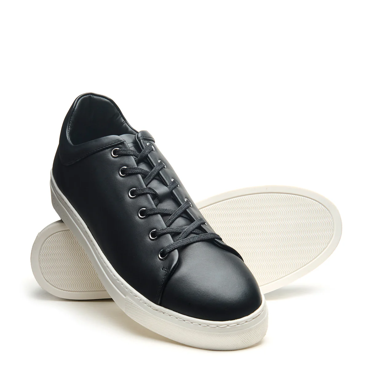 Black Calf Sneaker (White Sole) - Image 2
