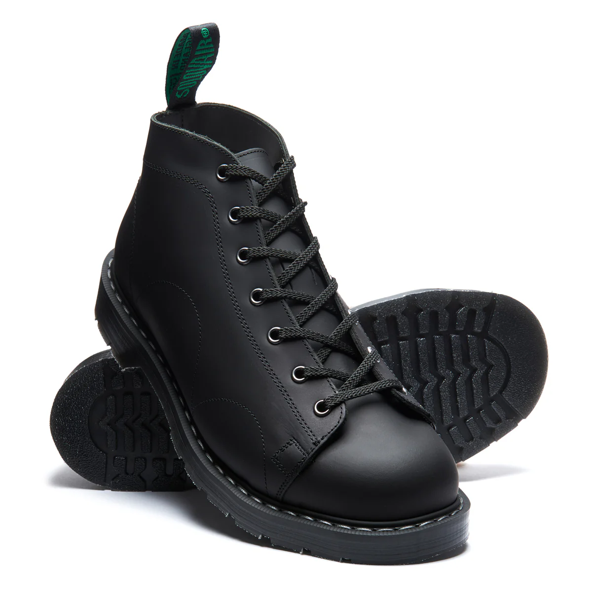 Black Greasy 7 Eye Monkey Boot - Image 2