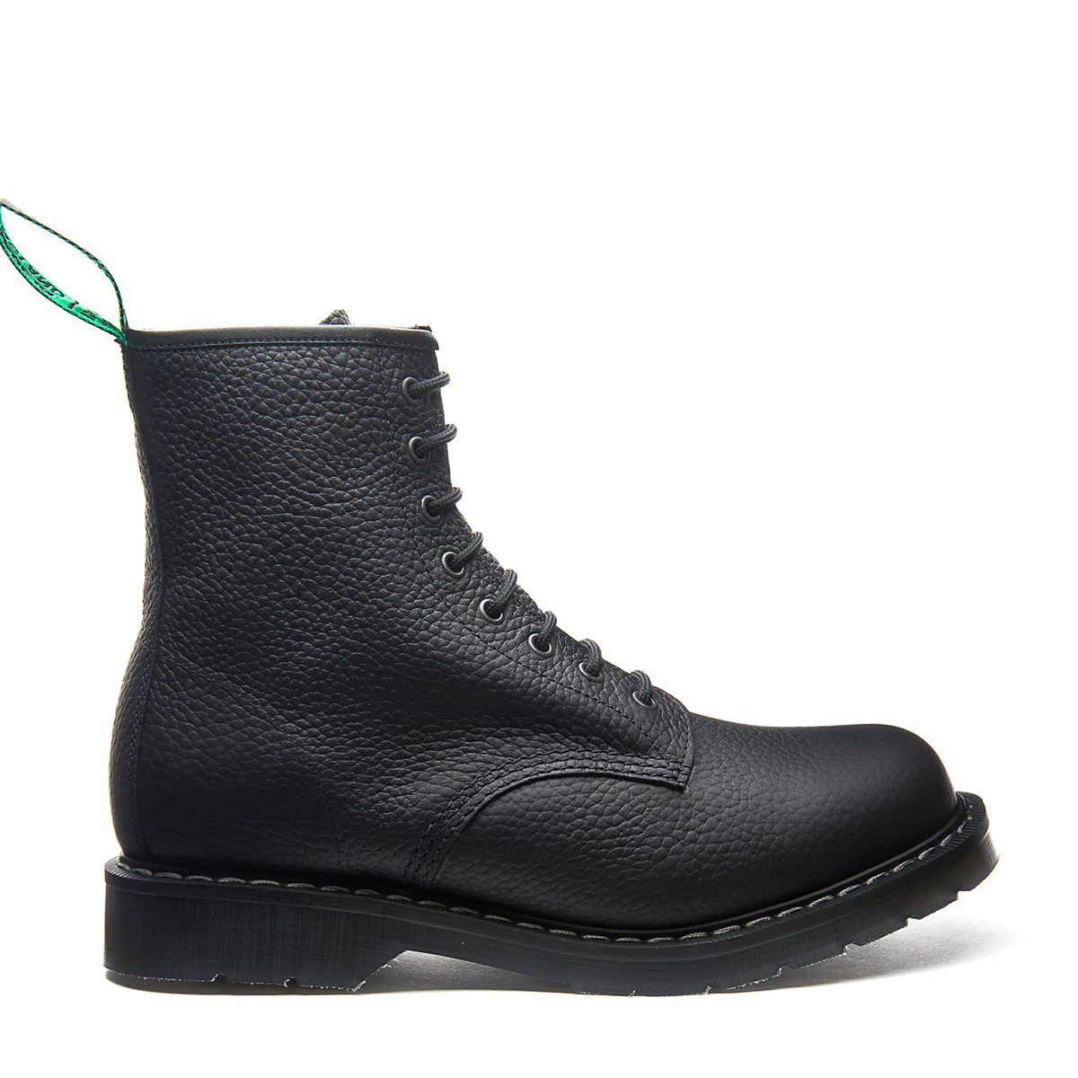 Black Greasy Grain 8 Eye Derby Boot