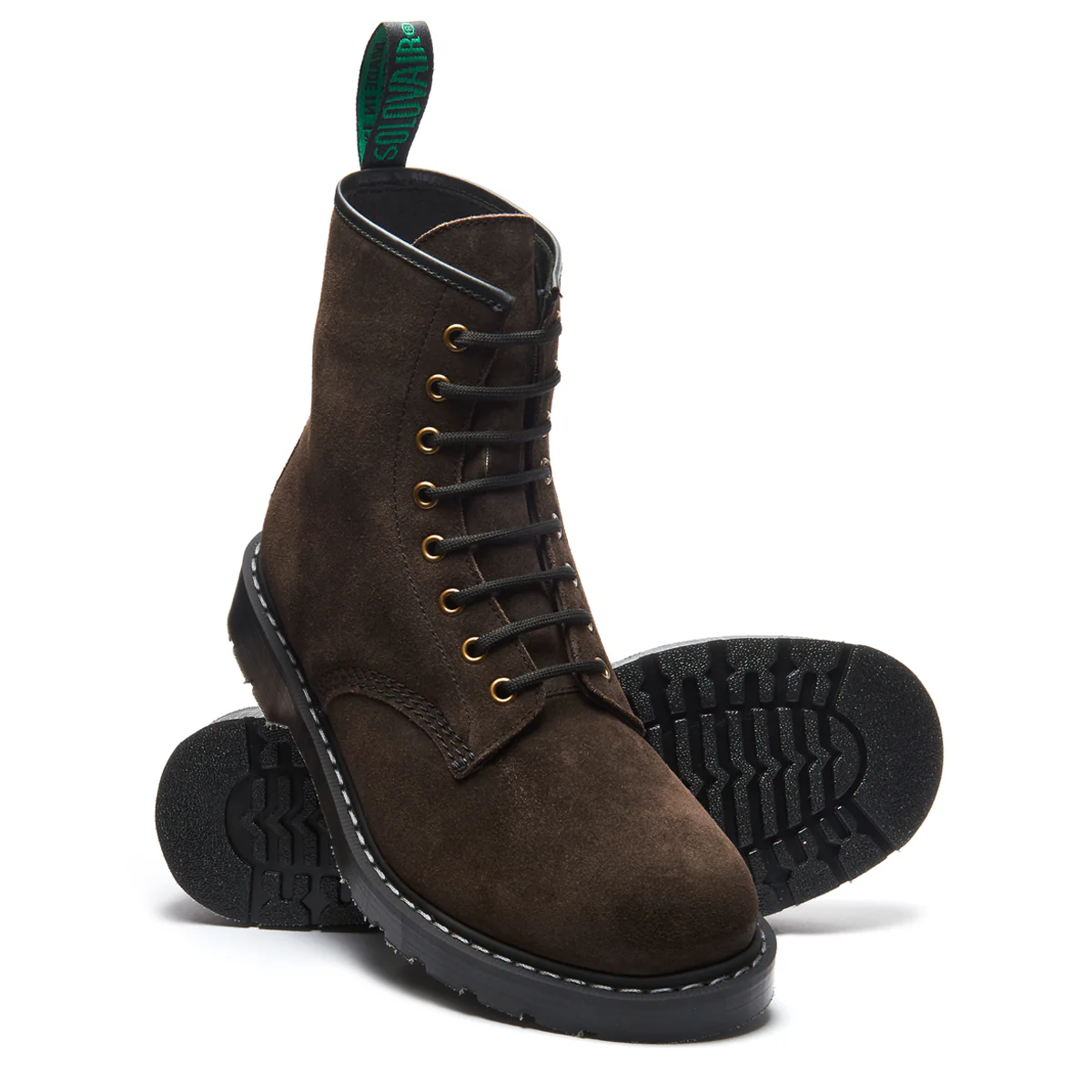 Brown Suede 8 Eye Derby Boot - Image 2