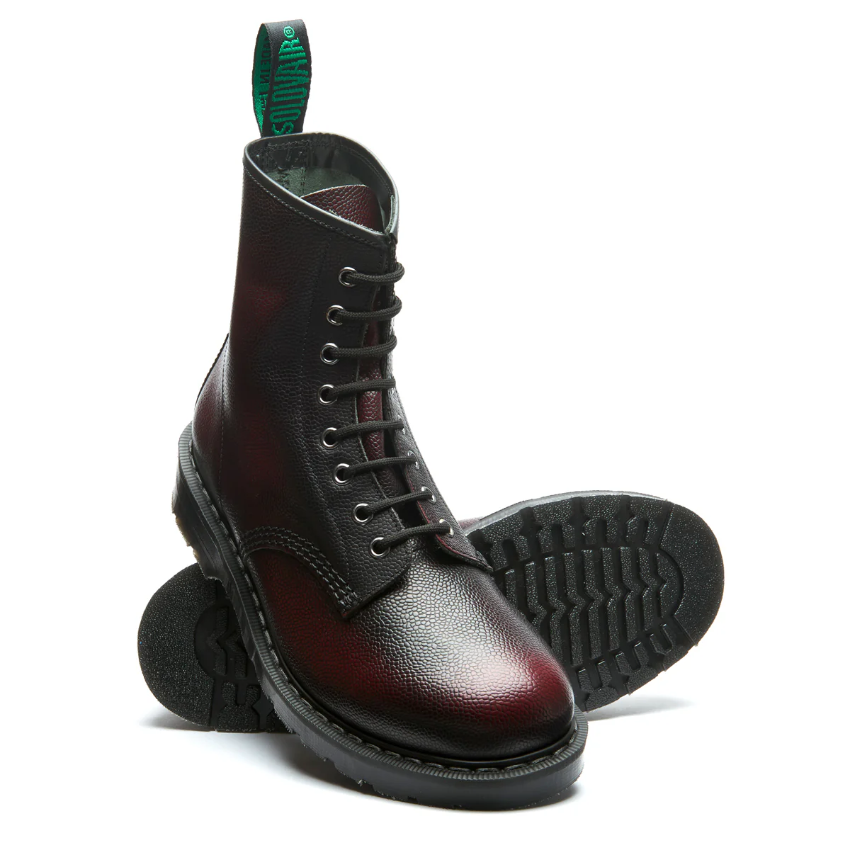 Dark Burgundy Grain 8 Eye Derby Boot - Image 2