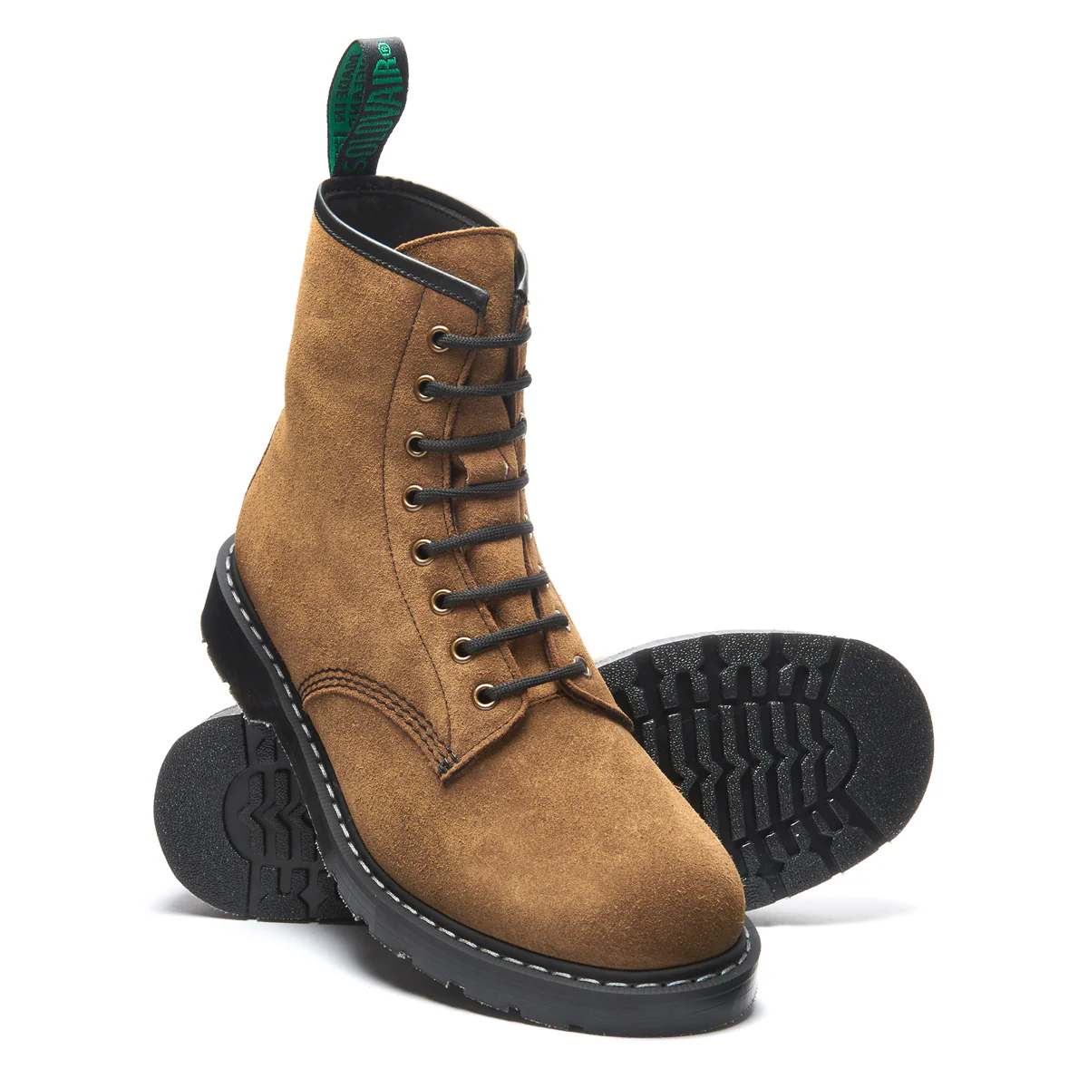 Tan Suede 8 Eye Derby Boot - Image 2